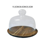 Maxbell Cake Stand with Glass Dome Dish Bread Display for Festive Party Hotels Shops S