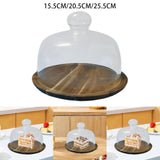 Maxbell Cake Stand with Glass Dome Dish Bread Display for Festive Party Hotels Shops S