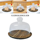 Maxbell Cake Stand with Glass Dome Dish Bread Display for Festive Party Hotels Shops S