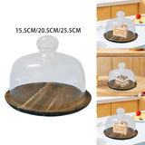 Maxbell Cake Stand with Glass Dome Dish Bread Display for Festive Party Hotels Shops S