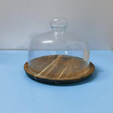 Maxbell Cake Stand with Glass Dome Dish Bread Display for Festive Party Hotels Shops S