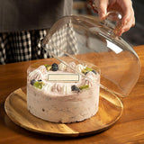 Maxbell Cake Stand with Glass Dome Dish Bread Display for Festive Party Hotels Shops S