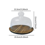 Maxbell Cake Stand with Glass Dome Dish Bread Display for Festive Party Hotels Shops S