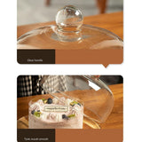Maxbell Cake Stand with Glass Dome Dish Bread Display for Festive Party Hotels Shops S
