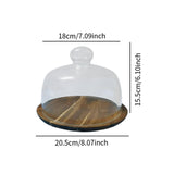 Maxbell Cake Stand with Glass Dome Dish Bread Display for Festive Party Hotels Shops M