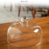 Maxbell Cake Stand with Glass Dome Dish Bread Display for Festive Party Hotels Shops L