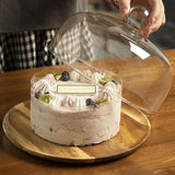 Maxbell Cake Stand with Glass Dome Dish Bread Display for Festive Party Hotels Shops L