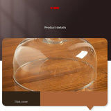 Maxbell Cake Stand with Glass Dome Dish Bread Display for Festive Party Hotels Shops L