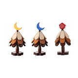 Maxbell Wooden Tree Coasters Housewarming Gift Wooden Trivets for Pan Hot Pot Teapot yellow moon