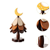 Maxbell Wooden Tree Coasters Housewarming Gift Wooden Trivets for Pan Hot Pot Teapot yellow moon