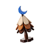 Maxbell Wooden Tree Coasters Housewarming Gift Wooden Trivets for Pan Hot Pot Teapot blue moon