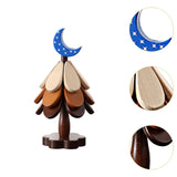Maxbell Wooden Tree Coasters Housewarming Gift Wooden Trivets for Pan Hot Pot Teapot blue moon