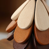 Maxbell Wooden Tree Coasters Housewarming Gift Wooden Trivets for Pan Hot Pot Teapot blue moon