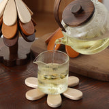 Maxbell Wooden Tree Coasters Housewarming Gift Wooden Trivets for Pan Hot Pot Teapot blue moon