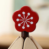 Maxbell Wooden Tree Coasters Housewarming Gift Wooden Trivets for Pan Hot Pot Teapot red flower