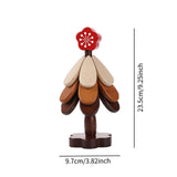Maxbell Wooden Tree Coasters Housewarming Gift Wooden Trivets for Pan Hot Pot Teapot red flower