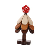 Maxbell Wooden Tree Coasters Housewarming Gift Wooden Trivets for Pan Hot Pot Teapot red flower