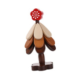 Maxbell Wooden Tree Coasters Housewarming Gift Wooden Trivets for Pan Hot Pot Teapot red flower