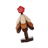 Maxbell Wooden Tree Coasters Housewarming Gift Wooden Trivets for Pan Hot Pot Teapot red flower