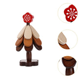 Maxbell Wooden Tree Coasters Housewarming Gift Wooden Trivets for Pan Hot Pot Teapot red flower