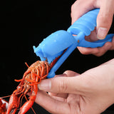 Maxbell Crawfish Sheller Manual Kitchen Tool Shrimp Peeler for Home Party Restaurant Blue