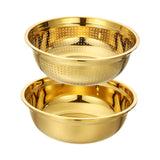 Maxbell Kitchen Strainer and Bowl Set Food Grade Colander Basin for Vegetables Pasta