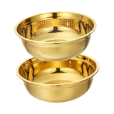 Maxbell Kitchen Strainer and Bowl Set Food Grade Colander Basin for Vegetables Pasta