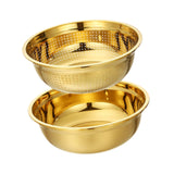 Maxbell Kitchen Strainer and Bowl Set Food Grade Colander Basin for Vegetables Pasta
