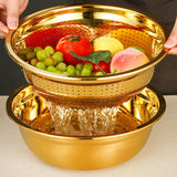 Maxbell Kitchen Strainer and Bowl Set Food Grade Colander Basin for Vegetables Pasta