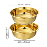 Maxbell Kitchen Strainer and Bowl Set Food Grade Colander Basin for Vegetables Pasta