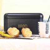 Maxbell Metal Bread Box Bin with Hinged Lid Large Capacity for Kitchen Toasts Bakery