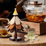 Maxbell Wooden Trivets 1 Stand Table Decor Wooden Table Mat for Plates Bowls Counter yellow hat