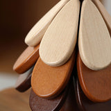 Maxbell Wooden Trivets 1 Stand Table Decor Wooden Table Mat for Plates Bowls Counter yellow hat