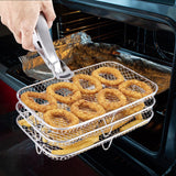 Maxbell 3x Air Fryer Racks Kitchen Air Fryer Accessories Stainless Steel Fryer Racks