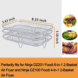 Maxbell 3x Air Fryer Racks Kitchen Air Fryer Accessories Stainless Steel Fryer Racks