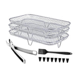 Maxbell 3x Air Fryer Racks Kitchen Air Fryer Accessories Stainless Steel Fryer Racks