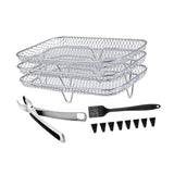 Maxbell 3x Air Fryer Racks Kitchen Air Fryer Accessories Stainless Steel Fryer Racks