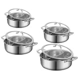 Maxbell Shabu Shabu Hot Pot with Divider Cooking Gas Stockpot for Home Camping Party 24cm
