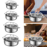 Maxbell Shabu Shabu Hot Pot with Divider Cooking Gas Stockpot for Home Camping Party 24cm