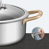 Maxbell Shabu Shabu Hot Pot with Divider Cooking Gas Stockpot for Home Camping Party 24cm