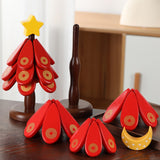 Maxbell 3x Trivets for Hot Dishes Tree Coasters for Plates Mugs New Year Decorations Star