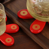 Maxbell 3x Trivets for Hot Dishes Tree Coasters for Plates Mugs New Year Decorations Star