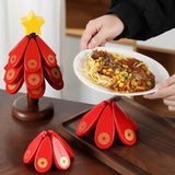 Maxbell 3x Trivets for Hot Dishes Tree Coasters for Plates Mugs New Year Decorations Star