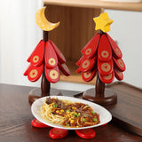 Maxbell 3x Trivets for Hot Dishes Tree Coasters for Plates Mugs New Year Decorations Star
