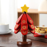 Maxbell 3x Trivets for Hot Dishes Tree Coasters for Plates Mugs New Year Decorations Star
