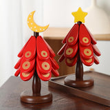 Maxbell 3x Trivets for Hot Dishes Tree Coasters for Plates Mugs New Year Decorations Moon