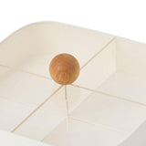 Maxbell Divided Serving Box with Lid Dried Fruits Platter for Chinese New Year Candy White