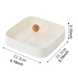 Maxbell Divided Serving Box with Lid Dried Fruits Platter for Chinese New Year Candy White