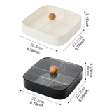 Maxbell Divided Serving Box with Lid Dried Fruits Platter for Chinese New Year Candy White