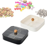 Maxbell Divided Serving Box with Lid Dried Fruits Platter for Chinese New Year Candy White